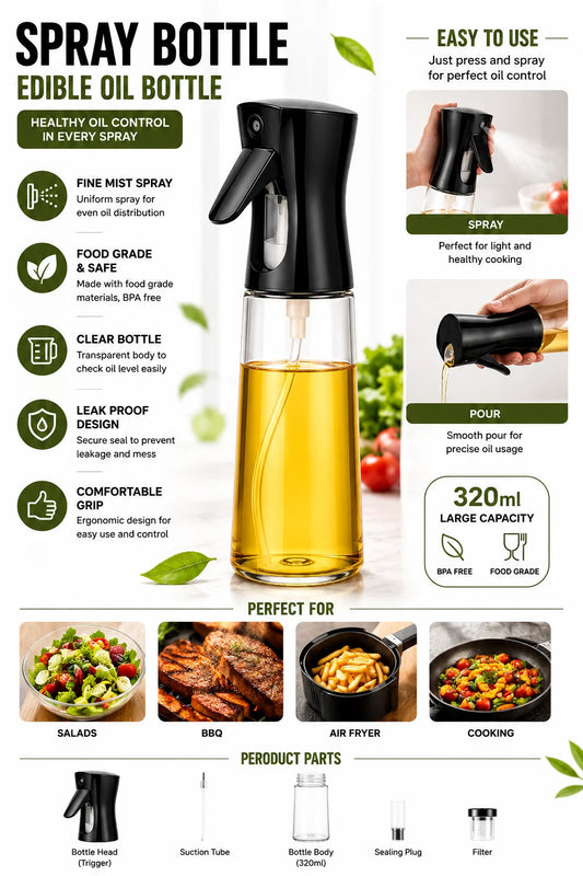 Oil Sprayer bottle for Cooking (200ml)
