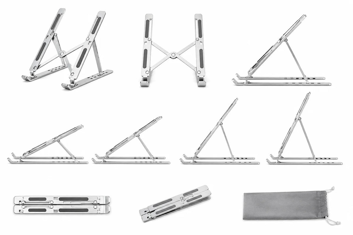 Adjustable Aluminum Laptop Stand - Foldable & Portable