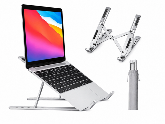 Adjustable Aluminum Laptop Stand - Foldable & Portable